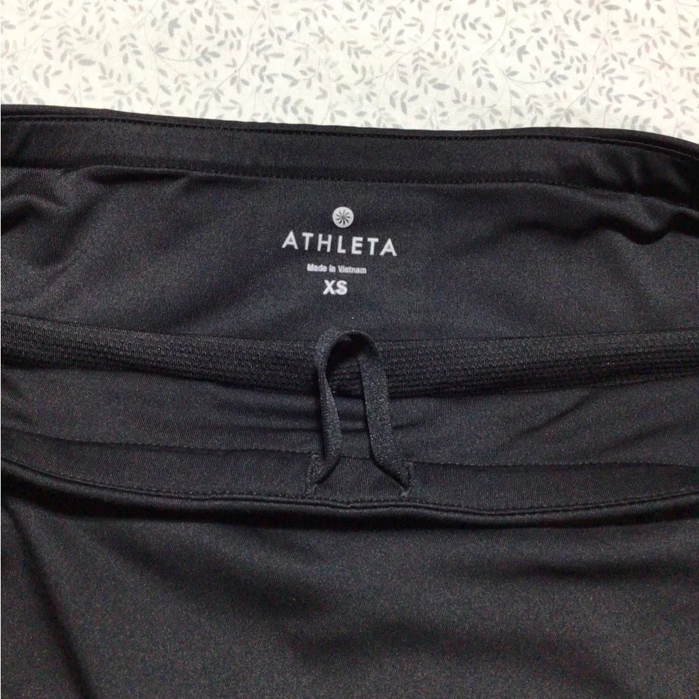 Athleta Skort‎ Tennis Running Golf Black Rear Zipper Pocket Size XS